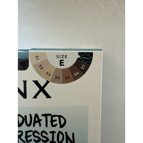 Spanx Size E Black Graduated Compression Sheers 8-15 mmHg 20205R New - Picture 2 of 4